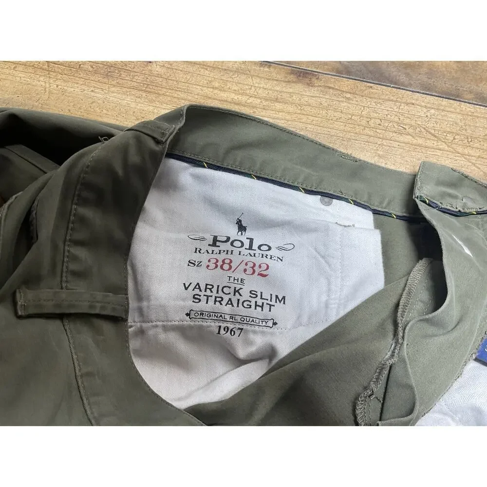 Polo Ralph Lauren Pants Men’s 38x32 Green Varick Slim Straight